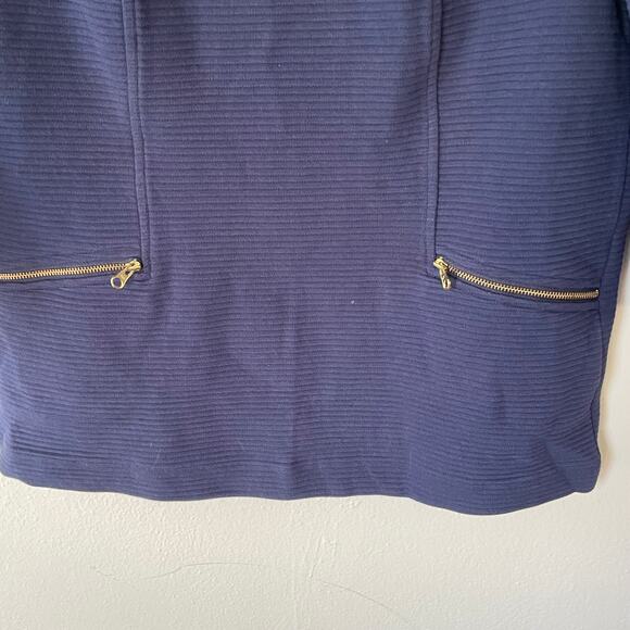 Boden Ribbed Blue Size 6 zipper Sweater - Picture 3 of 9